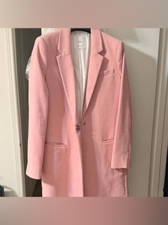 Mango Jackets & Blazers - Mango Women's Pink Single-Breasted Coat
